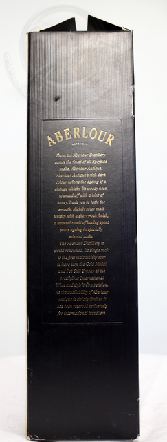 Aberlour Antique box rear image