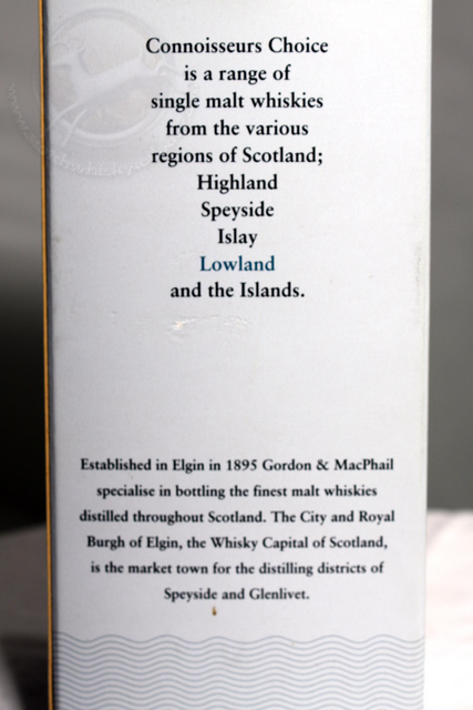 Bladnoch 1988 box rear detailed image