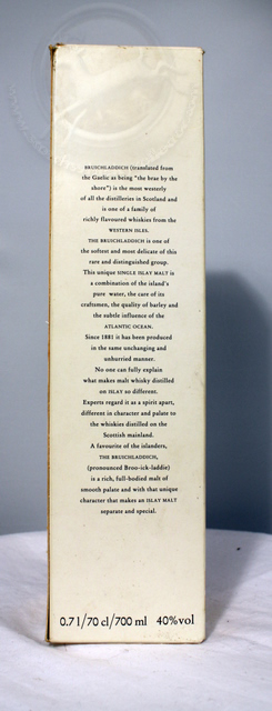 Bruichladdich box rear image