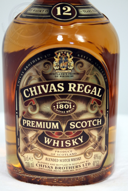 Chivas Regal front detailed image of bottle Chivas Regal front detailed image of bottle