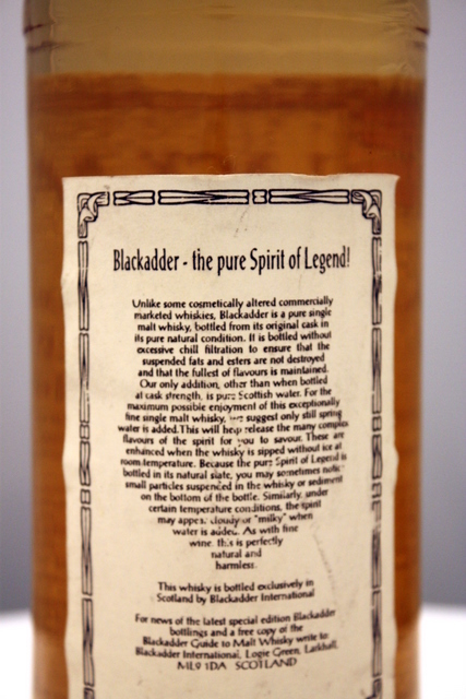 Clynelish 1980 rear detailed image of bottle