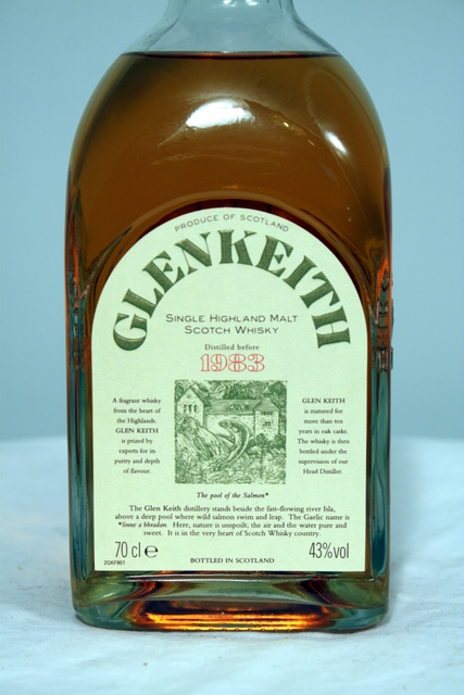 Glen Keith 1983 front detailed image of bottle