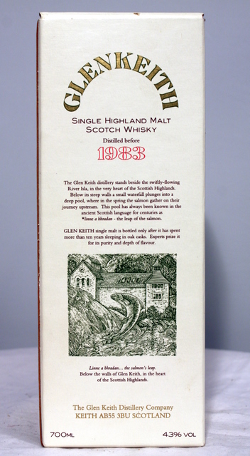 Glen Keith 1983 box rear image