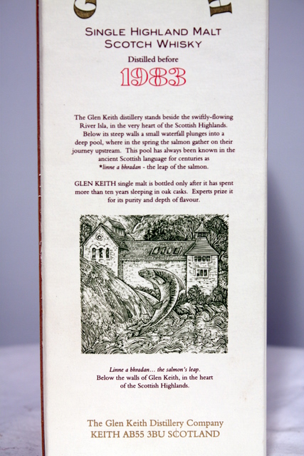 Glen Keith 1983 box rear detailed image