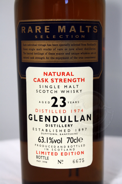 Glendullan 1974 front detailed image of bottle