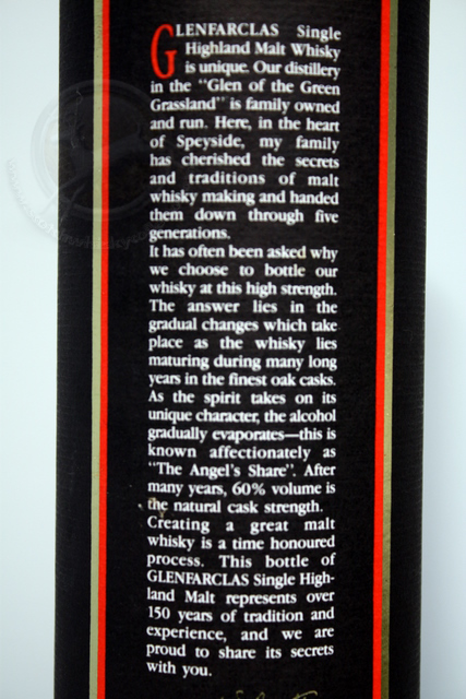 Glenfarclas 105 box rear detailed image