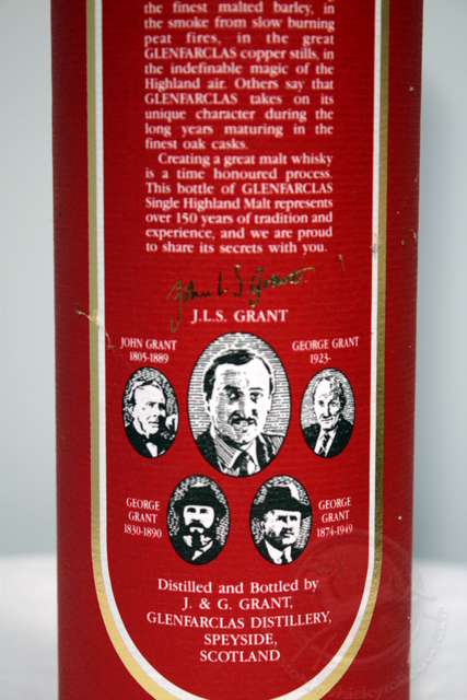 Glenfarclas box rear detailed image