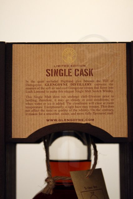 Glengoyne 1995 box rear detailed image