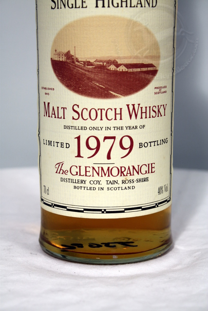 Glenmorangie 1979 front detailed image of bottle
