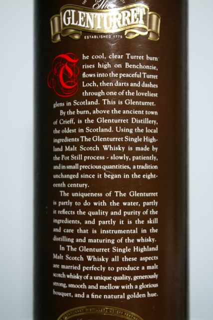 Glenturret box rear detailed image