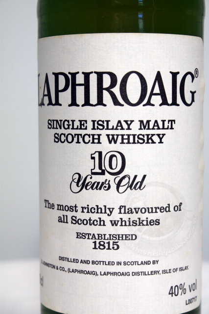 Laphroig front detailed image of bottle