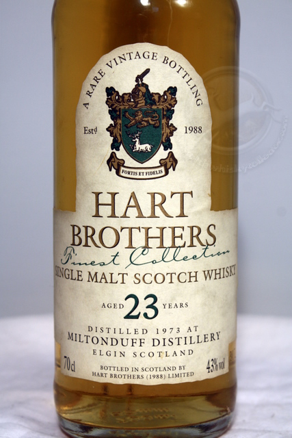 Miltonduff 1973 front detailed image of bottle