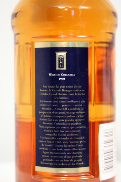Premiers : Winston Churchill rear detailed image of bottle