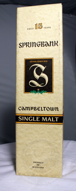 Springbank 15 box front image