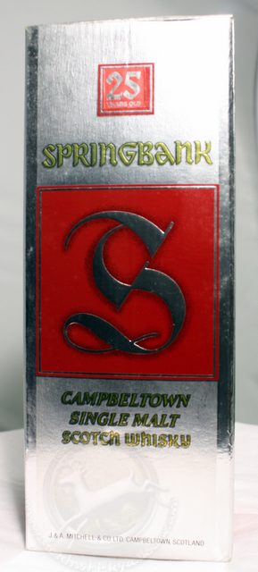 Springbank 25yr box front image