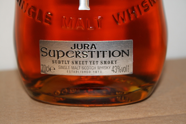 Jura Superstition front detailed image of bottle